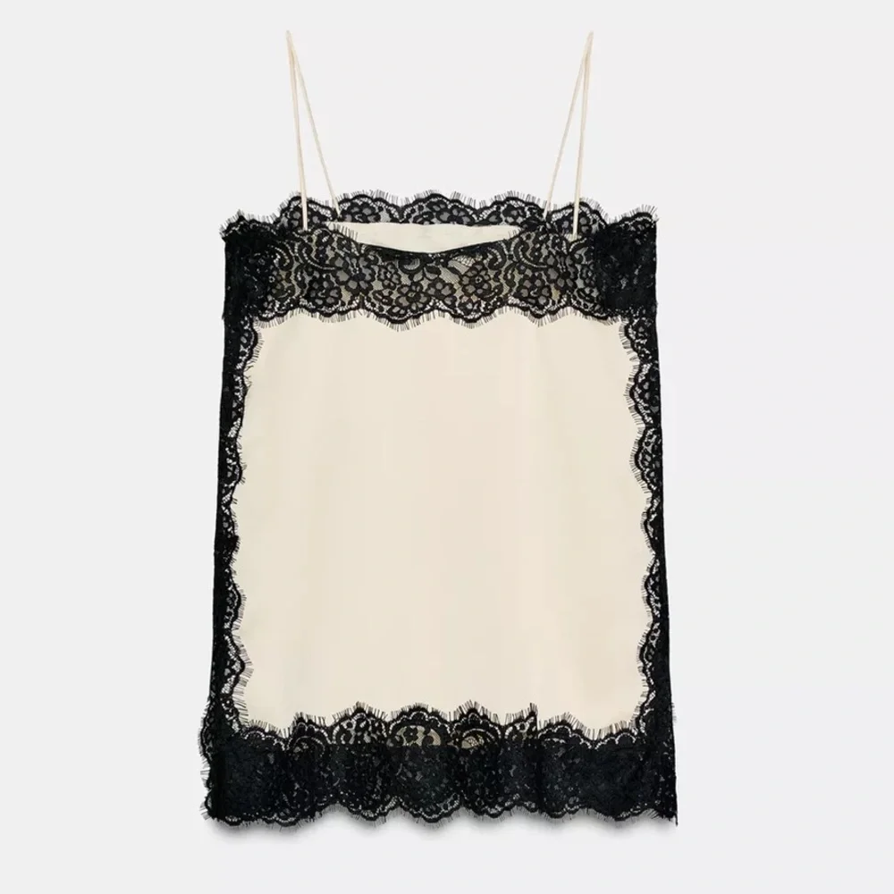 ZARA SATIN EFFECT LACE TOP ZW COLLECTION - Picture 8 of 14